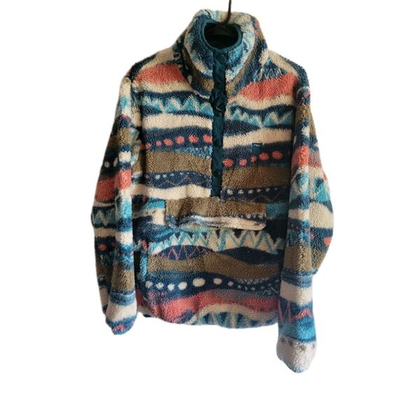 Billabong Switchback Fleece Sherpa Mock Neck Womens Medium - Picture 1 of 9